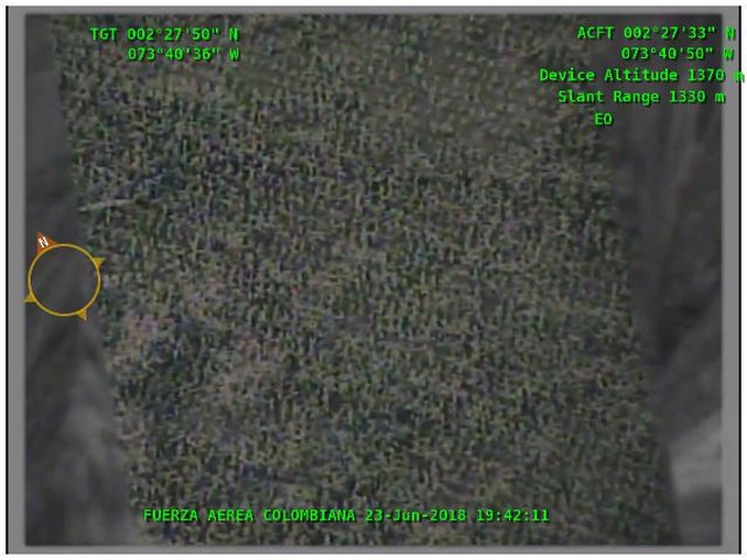 Con aeronaves de la Fuerza Aérea se logró la destrucción de 124 hectáreas de cultivos ilícitos en Meta