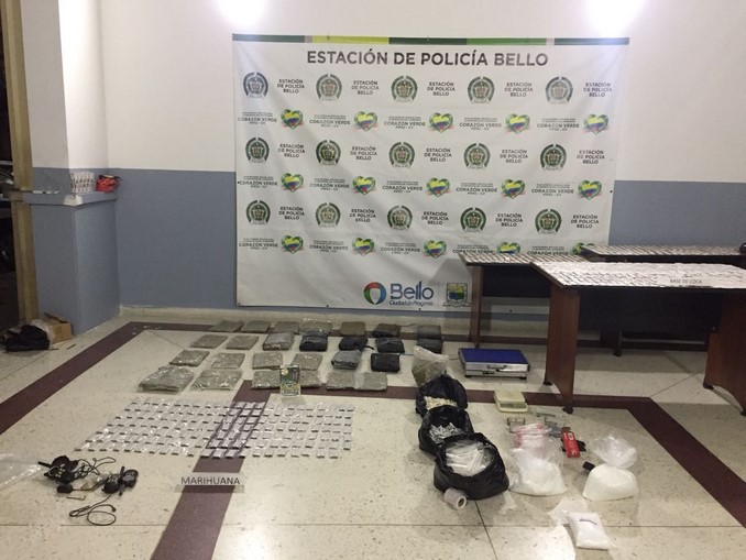 Con incautación de droga y munición, autoridades desmantelaron una plaza de vicio en Bello