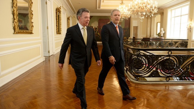 Llegó Iván Duque a la Casa de Nariño para la primera reunión de empalme con Santos