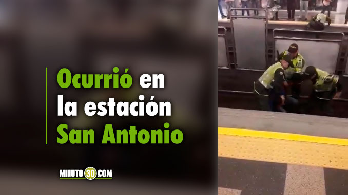 ¿Qué pensaba? Hombre se metió a los rieles de la estación San Antonio del Metro
