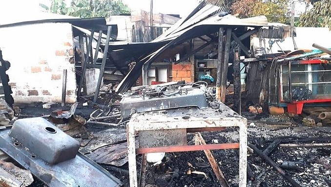 Nueve viviendas destruidas, el saldo que dejó un incendio en Jamundí