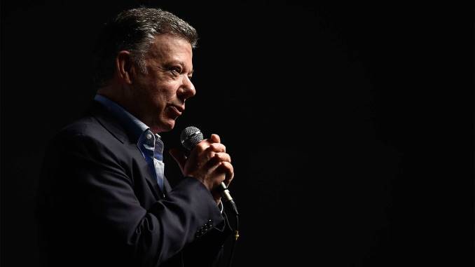 El presidente Juan Manuel Santos