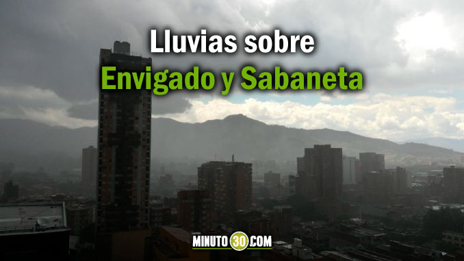 El aguacero de esta tarde en el sur del Valle de Aburrá