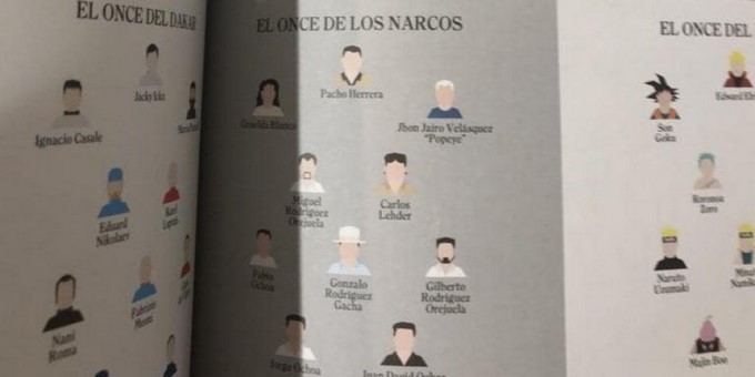 Haciendo alusión al narco, Revista Panenka diseñó el once de la Selección Colombia 1 once de los narcos Copiar
