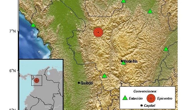 Dabeiba fue el epicentro del sismo de 4.8 grados que se presentó esta tarde