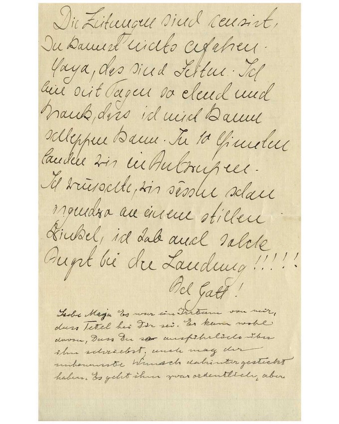 Fotografía cedida de las cuatro páginas de una carta escrita por Albert Einstein el mismo día en que el físico de origen judío renunció a su ciudadanía alemana. EFE/Nate D. Sanders Auctions