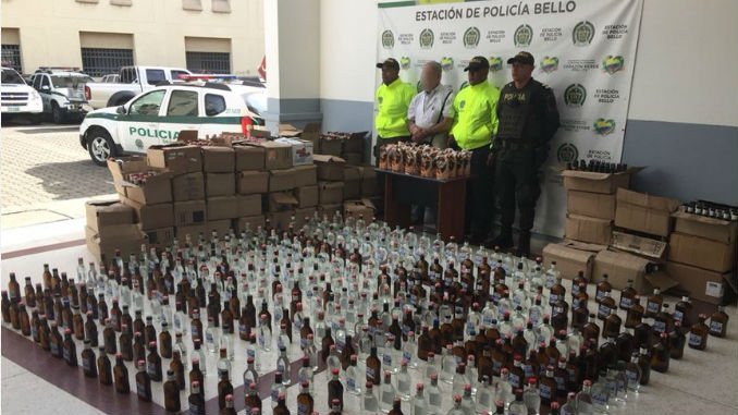 FOTOS: Tres capturados en Bello con casi tres kilos de marihuana y miles de botellas de licor adulterado 3 Capturados_licor_Adulterado