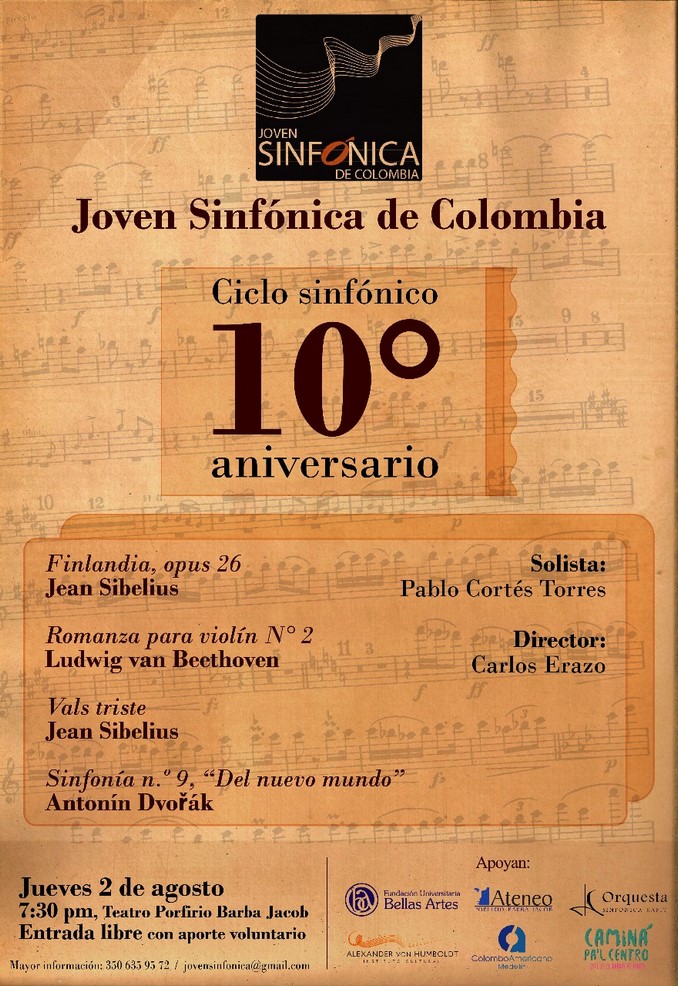 Con un concierto la Joven Sinfónica de Colombia inicia la celebración de sus 10 años