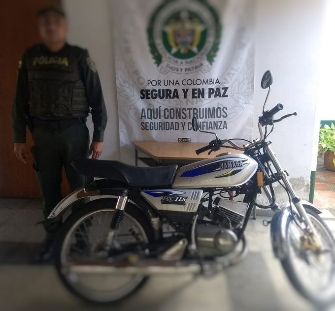 Moto recuperada en Manrique 1