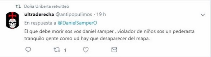 Tuitero no solo lanzó amenazas contra Vanessa de la Torre, también contra otros periodistas y magistrados