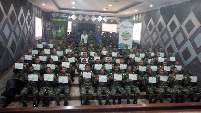 En Carepa 68 soldados se certificaron como gestores ambientales