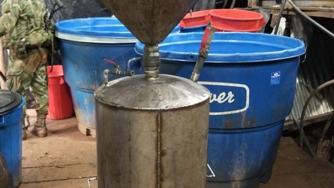 Destruyeron gigantesco laboratorio el Cauca con capacidad para producir 400 kilos de cocaína a la semana