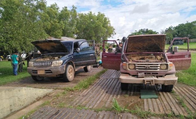 En llantas, así llevaban escondidos 89 kilos de base de coca en San José del Guaviare