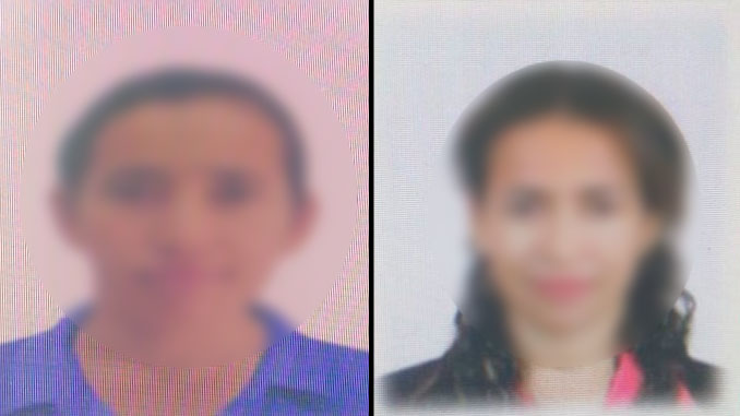 Lody Amparo David Sánchez y Gloria Elena David Sánchez,, primas de alias 'Otoniel'