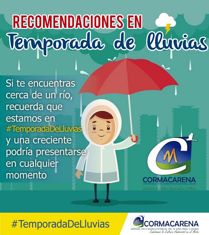 Ideam mantiene la alerta por temporada de lluvias en el departamento del Meta