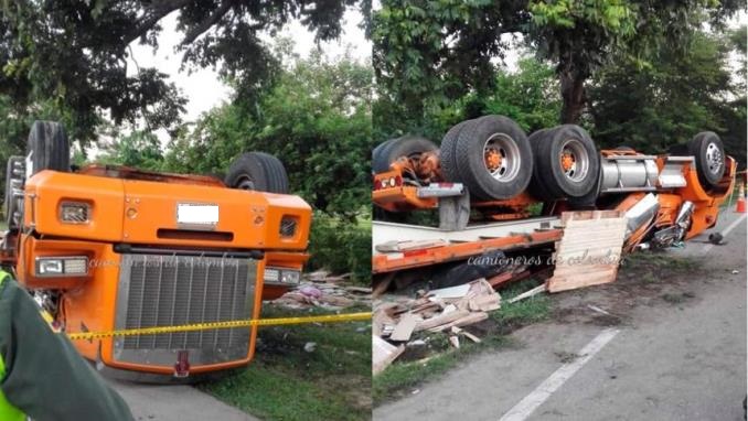 Aparatoso accidente de tractomula cobró la vida de dos personas en Zona Bananera
