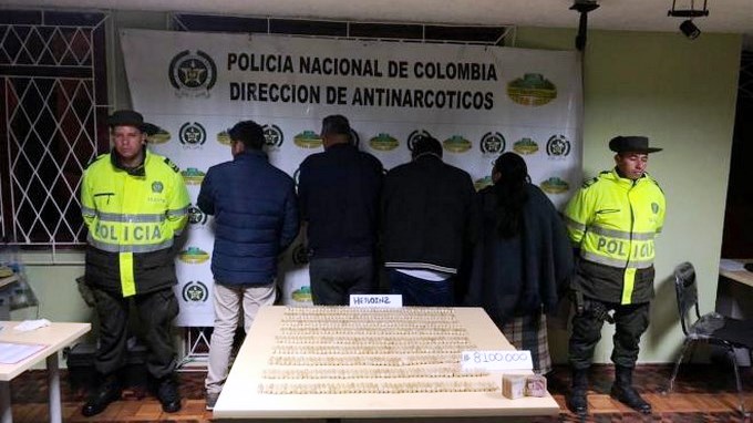 Cayó familia que pretendía transportar heroína hacia Ecuador