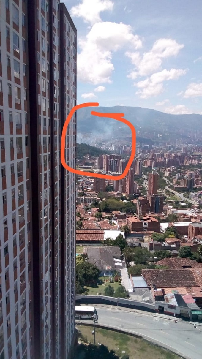 Reportan incendio en el cerro El Volador