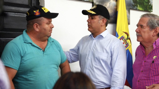 El presidente Duque le dio la bienvenida a la libertad al comerciante Floriberto Díaz