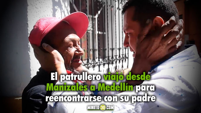 Después de 20 años. El conmovedor encuentro entre un patrullero de la Policía y su padre