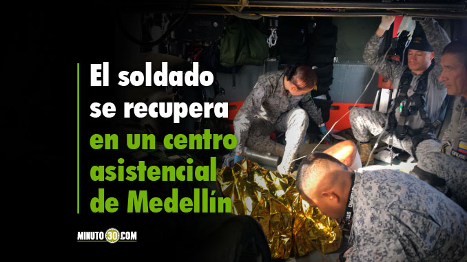 Así fue la evacuación de un soldado afectado por pisar un artefacto explosivo improvisado en Anorí