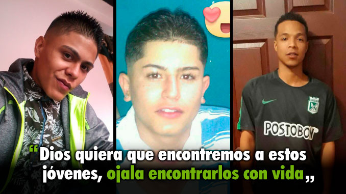 Autoridades trabajan para dar con el paradero de los tres jóvenes desaparecidos en la comuna 13