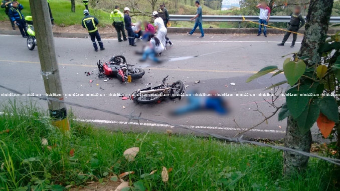 Accidente de motos en San Félix 1