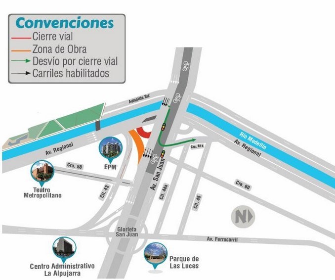 Desde este lunes habrá cambios viales en San Juan por obras de Parques del Río