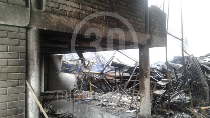 Desolador. Así amaneció la bodega que se incendió en Girardota