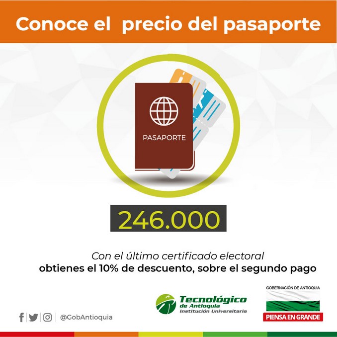 Habrá jornada descentralizada en el Tecnológico de Antioquia para el trámite del pasaporte