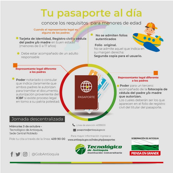 Habrá jornada descentralizada en el Tecnológico de Antioquia para el trámite del pasaporte