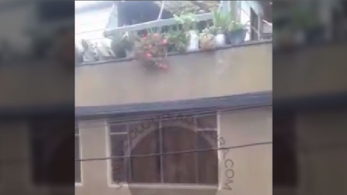 Vídeo. Lo mató la matera que cayó de la terraza de un tercer piso en Soacha