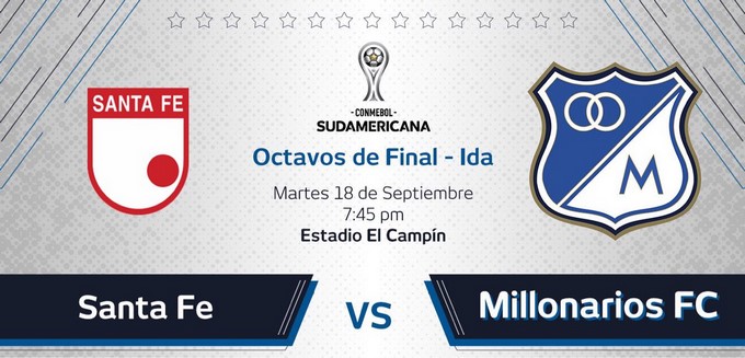 millonarios vs santa fe copa sudamericana