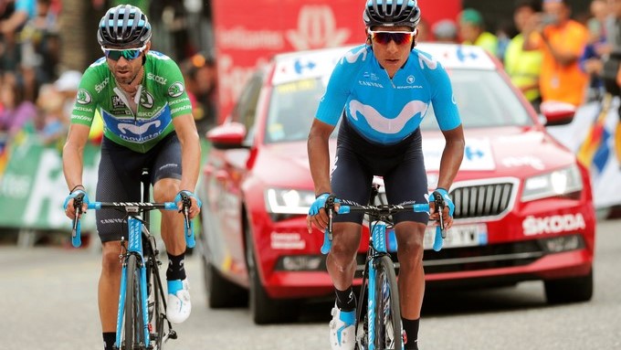 movistar nairo quintana y alejandro valverde Copiar