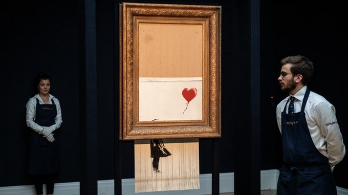 La obra de Banksy que se autodestruyó al ser vendida ahora costaría mucho más