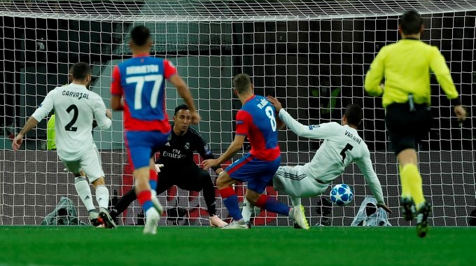 El Real Madrid perdió ante el CSKA Moscú desde el primer minuto del partido