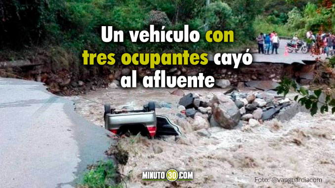 Emergencia en Santander. Río Suratá destruyó la vía entre Bucaramanga y Matanza