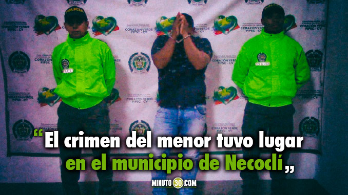 Capturado por homicidio de niño en Necoclí