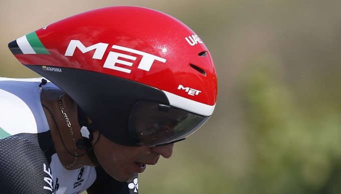 El ciclista colombiano Darwin Atapuma