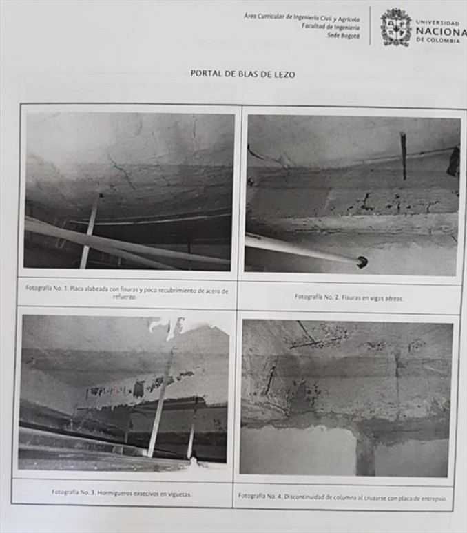 Universidad sugirió la evacuación inmediata de cuatro edificios ilegales en Cartagena