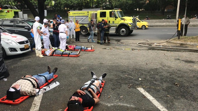 Así se vivió el simulacro nacional de respuesta a emergencias en Medellín
