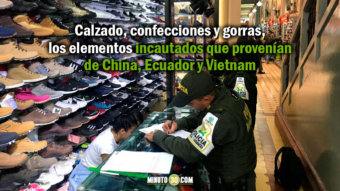 En centro comercial de Medellín las autoridades decomisaron más de $346 millones en mercancía de contrabando