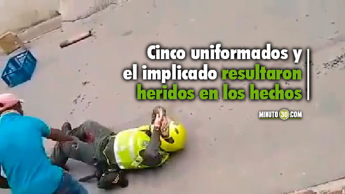 VIDEO: Así fue el alboroto que se armó en El Trapiche, Bello, cuando intentaban capturar a un hombre