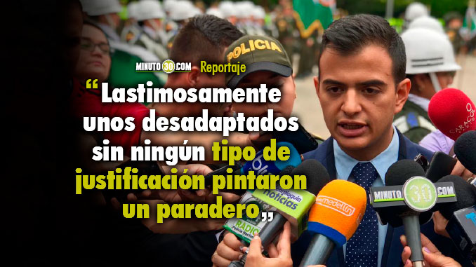 Paradero Inteligente que fue pintado cerca a la UdeA ya fue limpiado