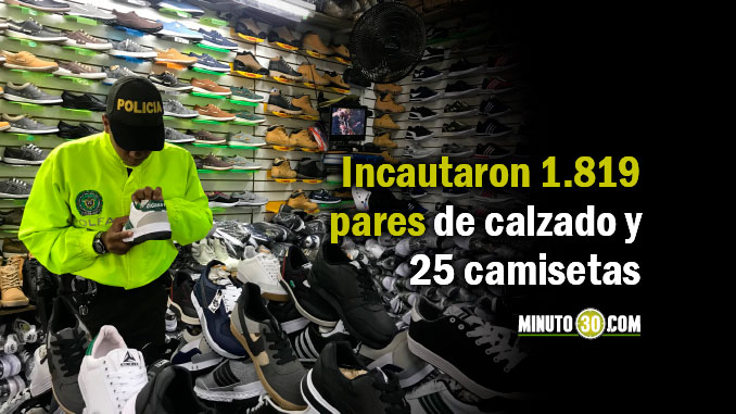 Dos personas fueron capturadas por comercializar calzado de contrabando en el centro de Medellín