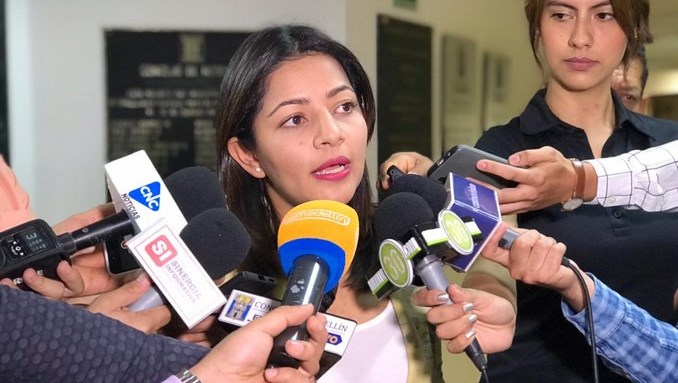 La secretaria de Infraestructura de Medellín, Paula Andrea Palacio