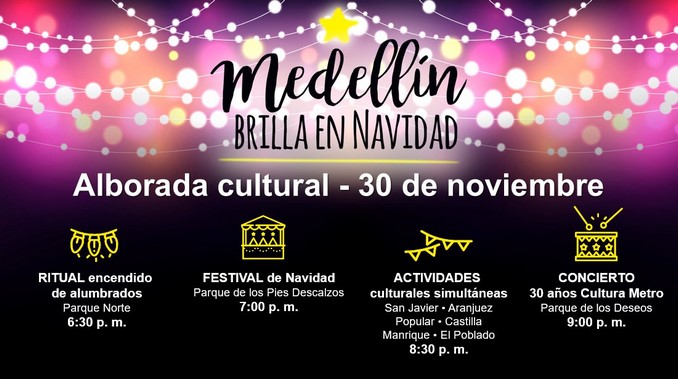 ¡Prográmese! Conozca las actividades para disfrutar de esta Navidad en Medellín