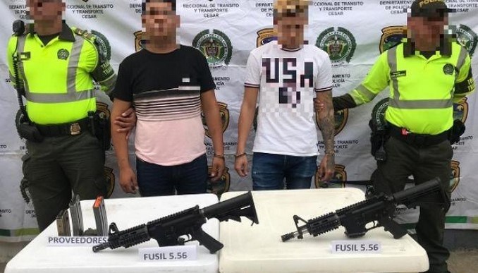 Capturados venezolanos con fusiles en Cesar
