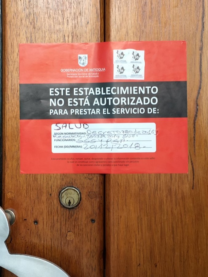 cierre clínica estética Alameda