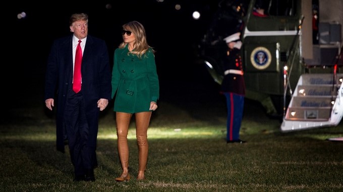 El presidente de los Estados Unidos Donald J. Trump y su esposa Melania Trump/ EFE